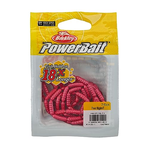 PowerBait Power Wigglers Soft Plastic Fishing Bait - Red Wiggler