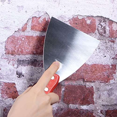 uxcell Putty Scraper 1" Stainless Steel Putty Knife Wooden Handle for Drywall Puttying 3Pcs