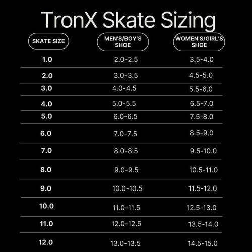 TronX Stryker 3.0 Senior Adult Junior Kids Inline Roller Hockey Skates, New for 2023 (Skate Size 4 (Shoe Size 5-5.5))