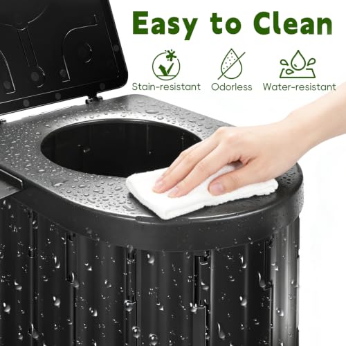 GGC 15-Inch Portable Camping Toilet | Foldable Heavy-Duty Potty for Adults
