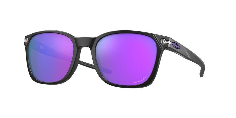 OAKLEY Ojector OO9018 901803 55MM Matte Black/Prizm Violet Rectangular Sunglasses for Men+ Bundle Accessory Leash Kit, Microfiber Pouch