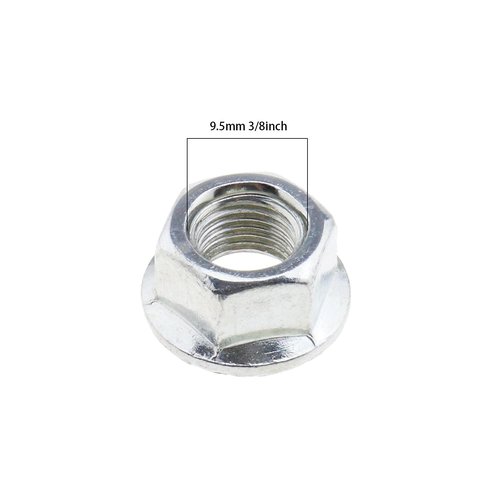 Create idea 8Pcs 3/8" (9.5mm) Bicycle Wheel Axle Track Flange Nuts for Bicycle Front and Rear Wheels Std MTB Hybrid Bikes Kids Bikes Bicycle Wheels Accessories Alloy