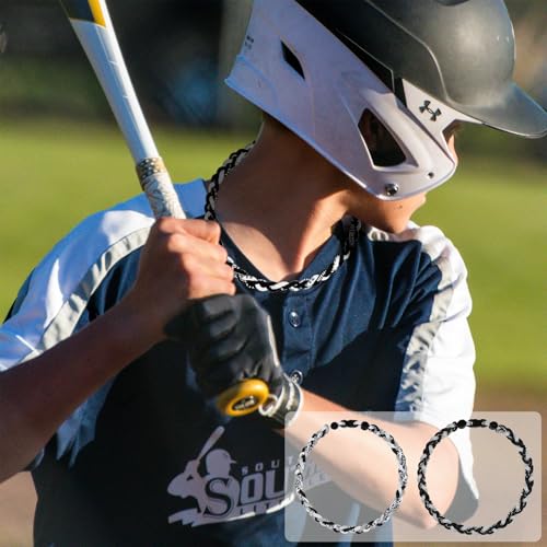Baseball Rope Necklaces - 3 Pcs Braided Team Color Jewelry