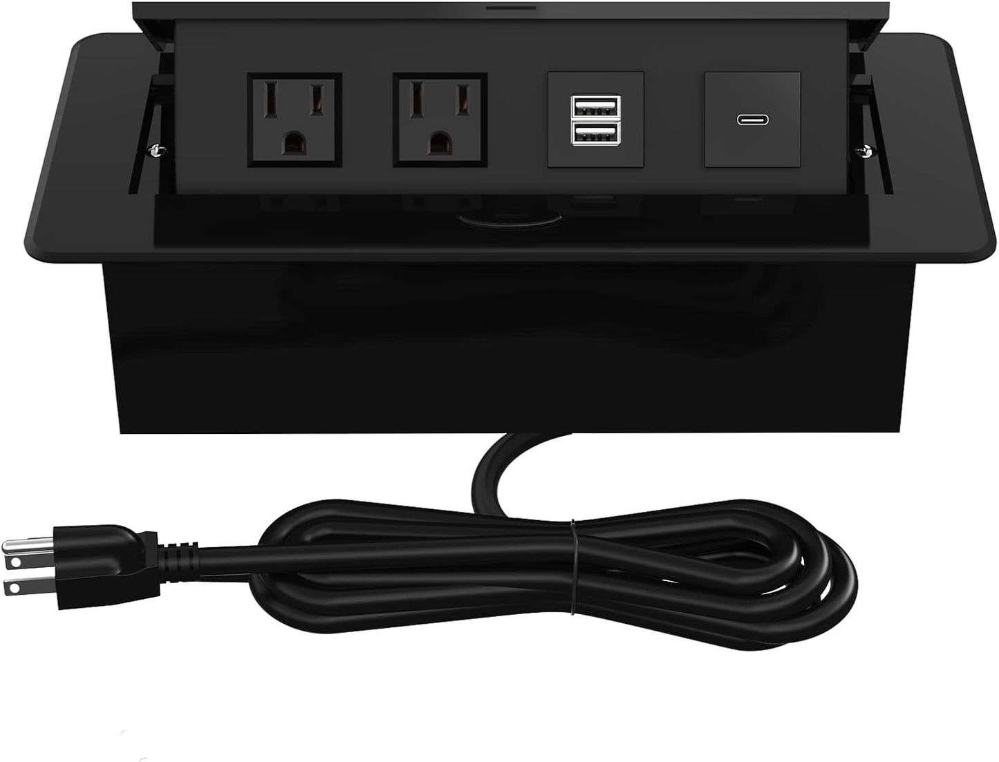 Power Hub Conference Table Connectivity Box - HDMI, USB-C, USB-A & AC Outlets