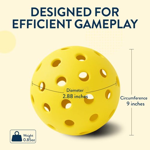 Outdoor Pickleball Balls - USAPA Approved for Tournament Play 6, 12 & 48 Packs | Durable 40-Hole Design | Ideal for All Skill Levels | Pickleball Accessories | Pickleball Balls Outdoor