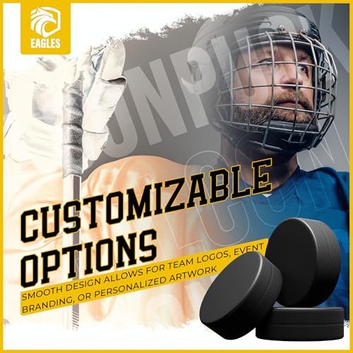 Ice Hockey Pucks - High Grade 3 Pack for Training & Practice