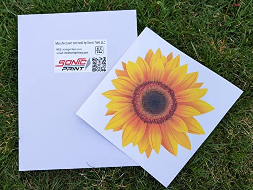 Yellow Sunflower Decal - 6" Wide Vinyl Sticker for Cars & Walls