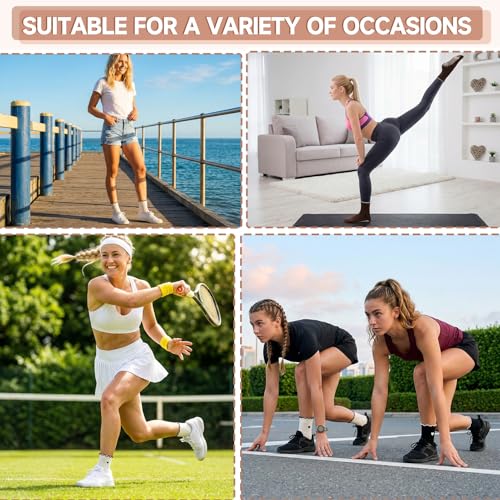 Non-Slip Pilates Socks for Women - Cotton Grip Socks, Morandi Heart - 4 Pack