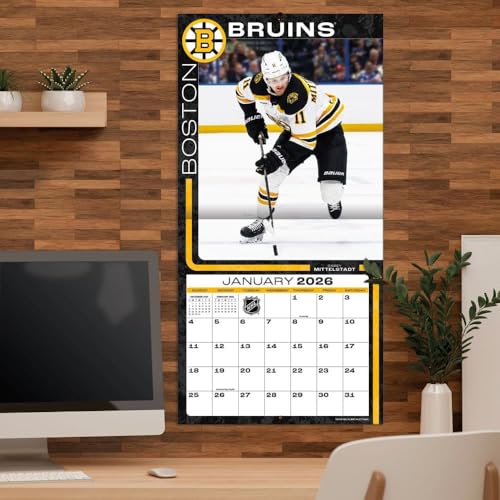Boston Bruins 2026 Wall Calendar - 12x12 Monthly Schedule