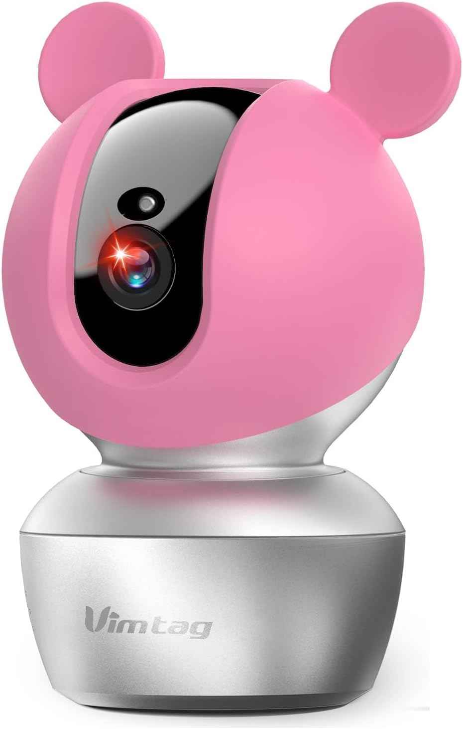 VIMTAG 2.5K Indoor Security Camera with 360° Pan & 2-Way Audio - Pet & Baby Monitor with AI Detection & Night Vision