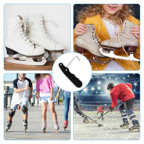 Lasuroa Hockey Skate Tightener - Foldable Shoe Lace Puller, Black, 1