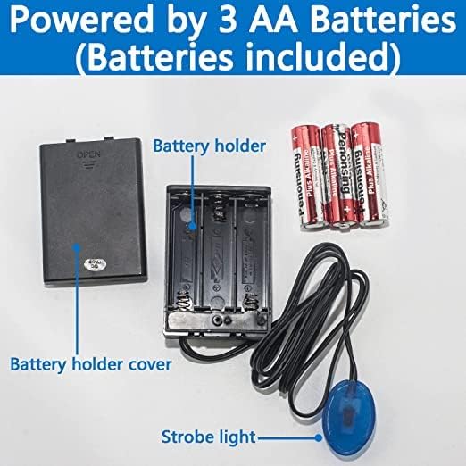 Fake Car Alarm, Dummy Car Alarm,(Batteries Included) Red LED Light Simulate Imitation Security System, Warning Anti-Theft Flash Blinking Lamp,Blue Light (Blue Light-1 Pack)