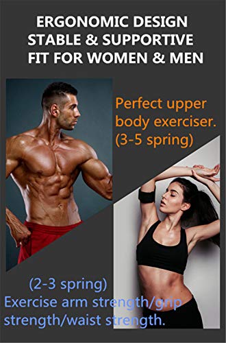 Chest Expander with 5 Springs – Adjustable Resistance Bar for Home Gym Training