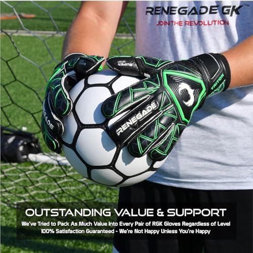 Renegade GK Triton Polaris Goalie Gloves - Adult & Youth, 3 Styles, Level 2 - Pro-Tek Fingersaves & Super Grip