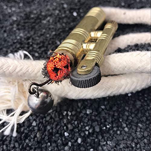 Ambrogio.L Bronze Vintage Rope Lighter, No Flame, Windproof Camp Fire Starter