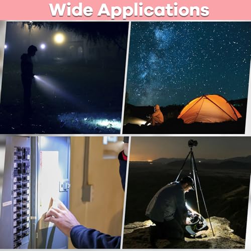 7 Pcs Mini LED Keychain Flashlights - Ultra Bright Light Pink