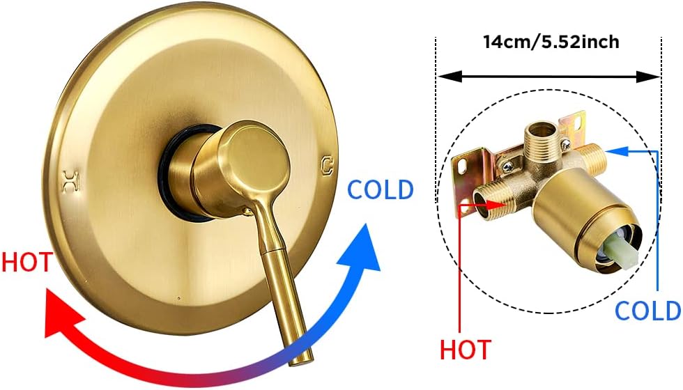High Pressure 6-Inch Rain Shower Head & Faucet Set with Valve - Modern Bathroom Fixtures