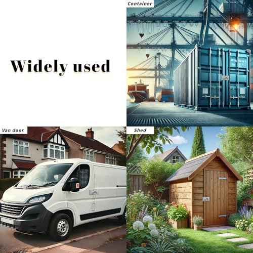 RESET-903 Heavy Duty Hidden Shackle Padlock, Keyed Different, Chain, Trailer, Van, Truck Door Lock, Hockey Puck, Solid Steel, Sliver