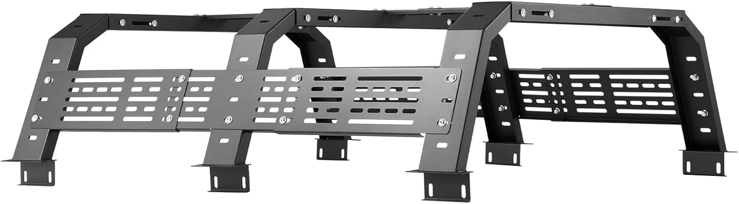 VEVOR Overland Truck Bed Rack - Adjustable Cargo Rack with Sidebar | 54.3-68.3 in Width, 900 lbs Capacity