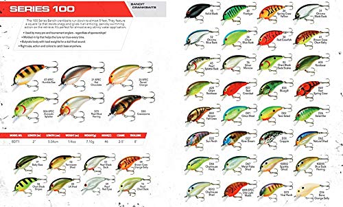 Crank 100 Series Baby Bass Fishing Lure - 2 Inch, 2-5 Feet Depth, Green