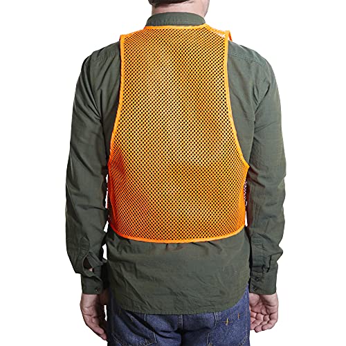 High-Visibility Blaze Orange Mesh Hunting Vest - One Size