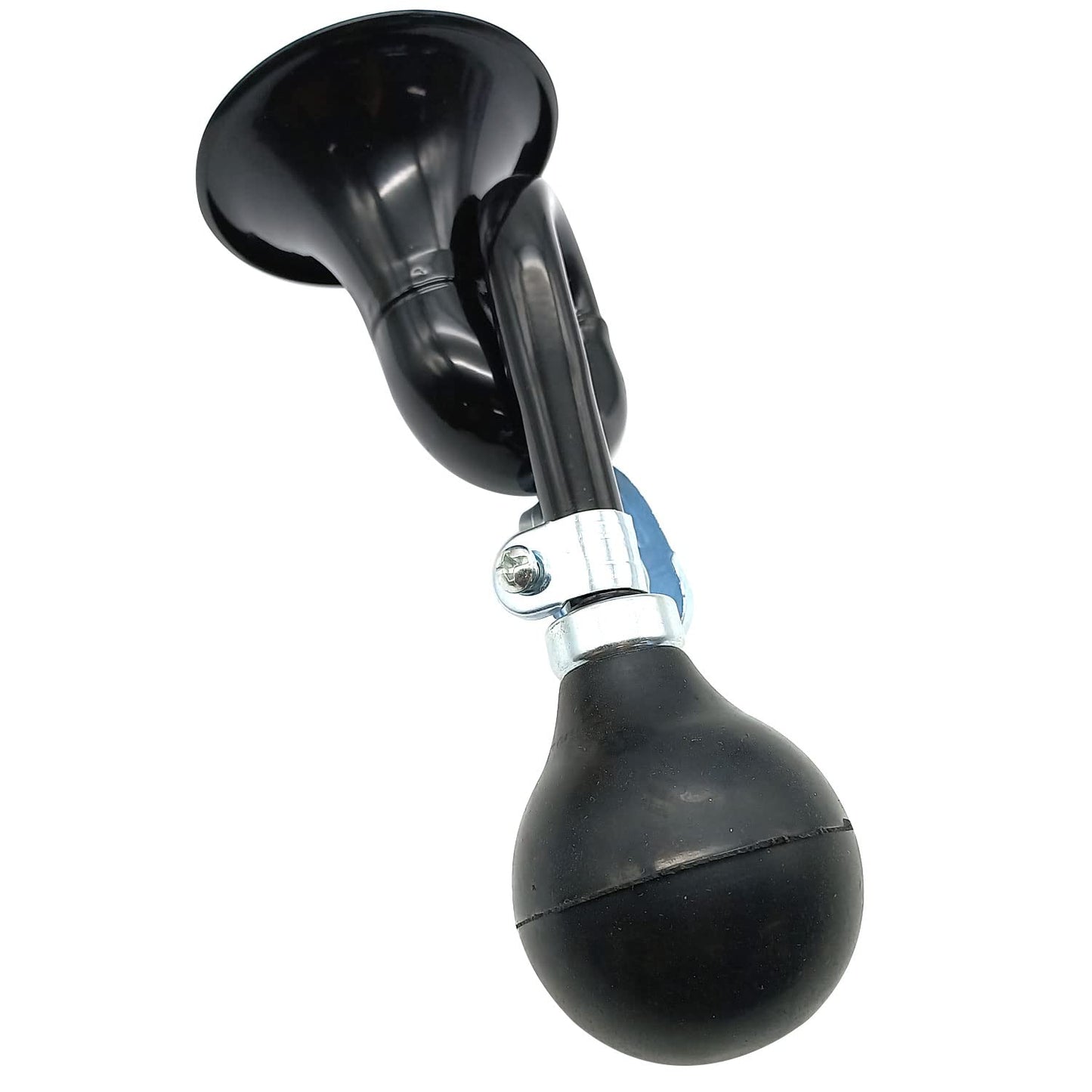 Bugle Horn, Bike Metal Air Horn, Bicycle Bells with Rubber Squeeze, Bike Accessory, Vehicles, Golf Carts, Retro Bike Horns for Kids Bikes 7.3 Inches, Black