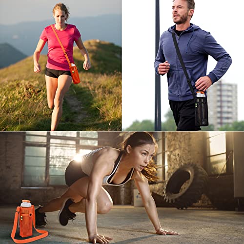 Tainehs Pink Water Bottle Holder with Adjustable Shoulder Strap for Travel & Sports