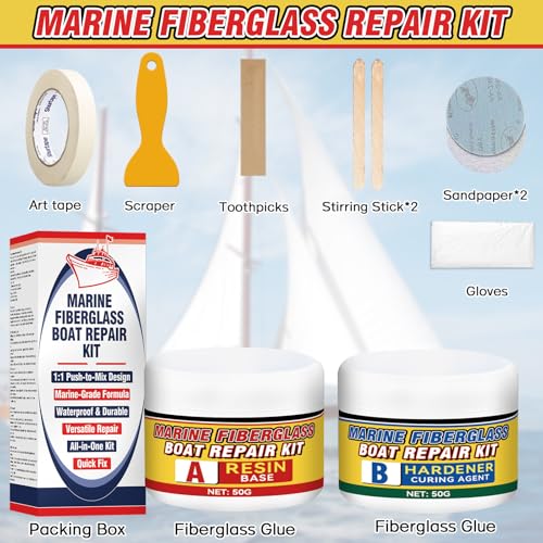 Marine Fiberglass Repair Kit - Gelcoat & Waterproof Epoxy