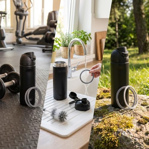 8-Piece Silicone Gasket Replacement Set for 19-40oz Insulated Water Bottles