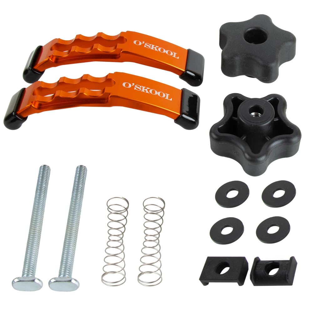 O'SKOOL Positionable T-Track Hold Down Clamp Kit, 5-3/8" L x 1-1/8" Width for CNC Router Clamp and T-Slot T-Track Clamp,2 Pack