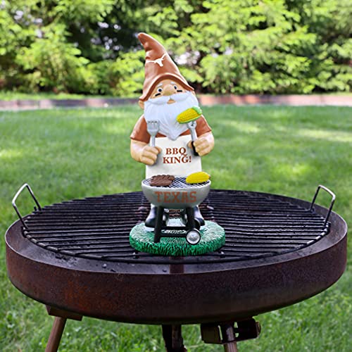 NCAA College Team Logo Grill Gnome Statue - Texas Longhorns, 10"