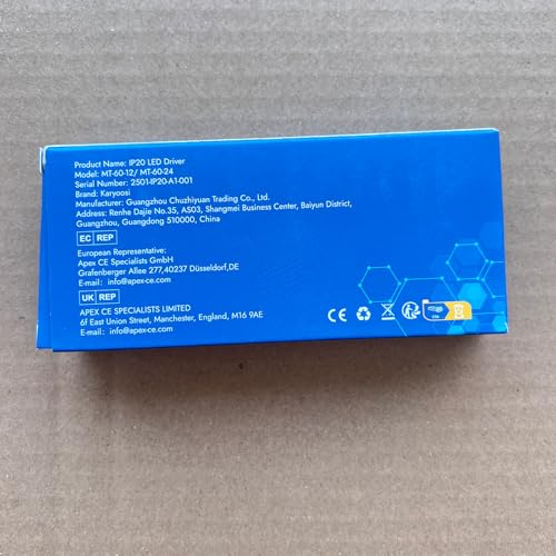 Karyoosi 12V 60W LED Driver, LED Power Supply 5A, Transformer AC 120V to DC 12V for Home Lighting, LED Lamps