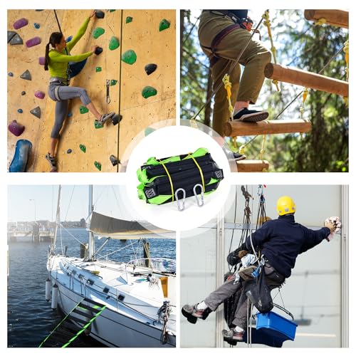 Fire Escape Ladders, 20FT Emergency Rope Ladder with 2 Hooks for 2-3 Story Homes, Portable Multi-use Quick Deployment Rope Ladders for Balcony Tree Window