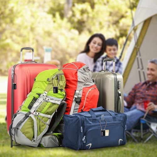 SEPOX¢ç Versatile 12-Piece Resettable 4-Digit Combination Travel Lock Luggage Set ? Own Password Set-Up, Extra Long Anti-Cut Vinyl Steel Cable, Ideal for Suitcase, Backpacks, Gym Lockers - Black