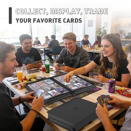 XINGFANGWF 9-Pocket Card Binder, 360-Card Capacity, Black