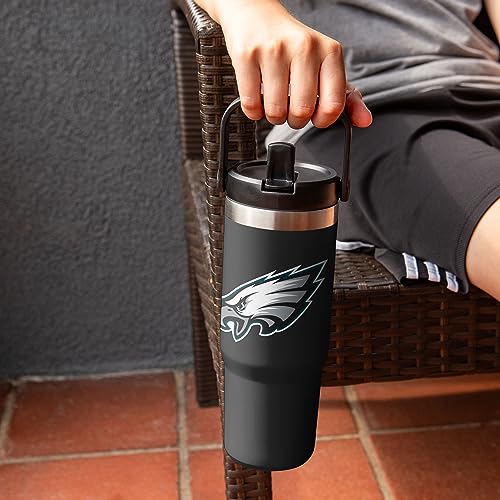 Insulated Travel Mug with Straw - 30oz Team Logo Tumbler