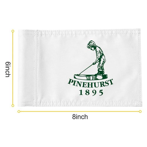 2BUT Pinehurst Golf Club Golf Pin PGA Flag Practic Putting Green Golf Flag For Backyard Garden Double-Sewn 600D Nylon Miniature Pin Flag Regulation Tube Flag(A 8"X6")