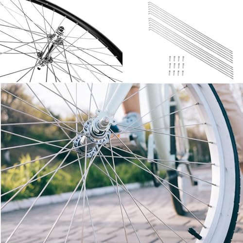 14G Stainless Steel Bike Spokes - 10.2 Inch, 12 Pack