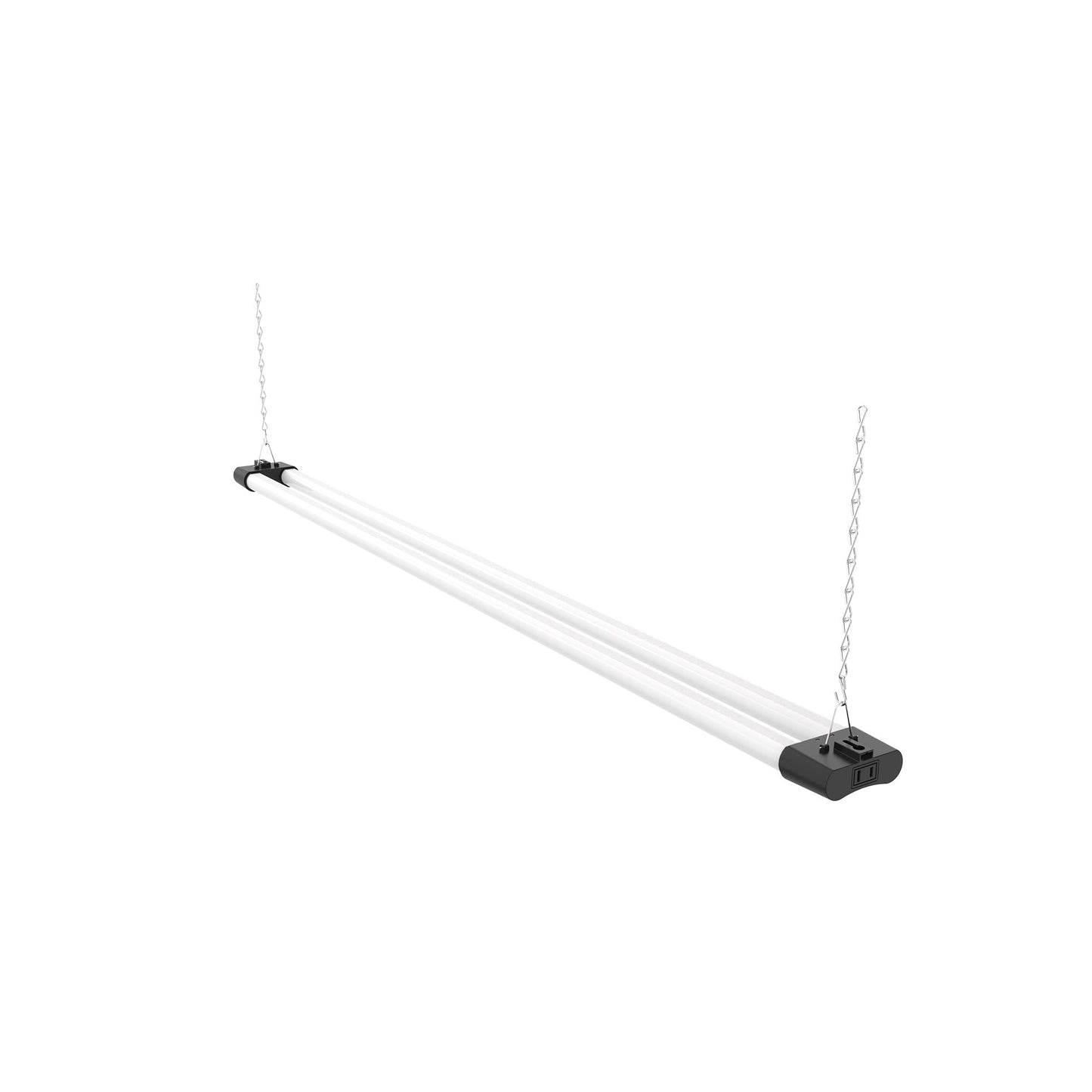 Quarterback 4FT 40W LED Shop Light with Inline Switch Dual Tube Lightweight Daylight White 5000K Surface or Suspension Mount for Garage Workshop Basement (1)