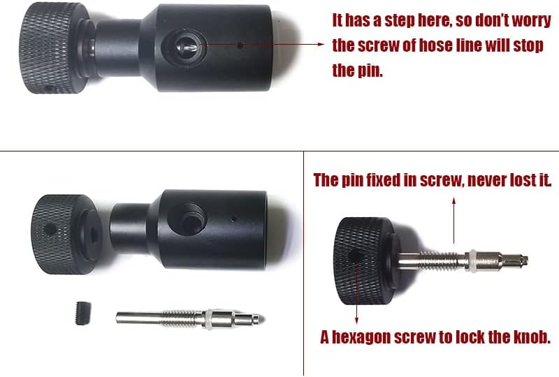 UFA Universal Fill Adapter for Paintball Marker - High Pressure CO2 Tank On/Off ASA | G1/2 Size
