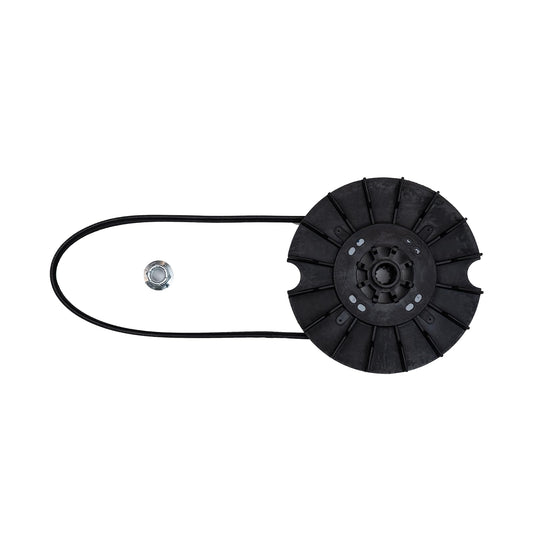 OEM WH03X32218 Washer Motor Pulley & Belt & Nut Set Compatible with GE Hotpoint, Replacement Part WH07X24695 WH39X27601 WH49X25378 AP7034989 PS16619249 EAP16619249