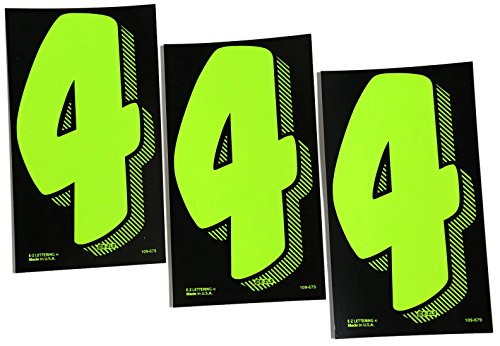 Windshield Pricing Numbers - Green Chartreuse Car Dealer Pricing Tags, 3 Dozen