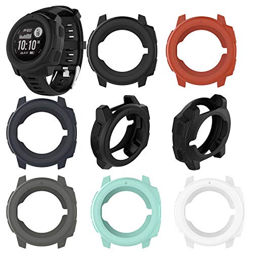 Garmin Instinct Watch Case - Slim Silicone Band Cover, Gray