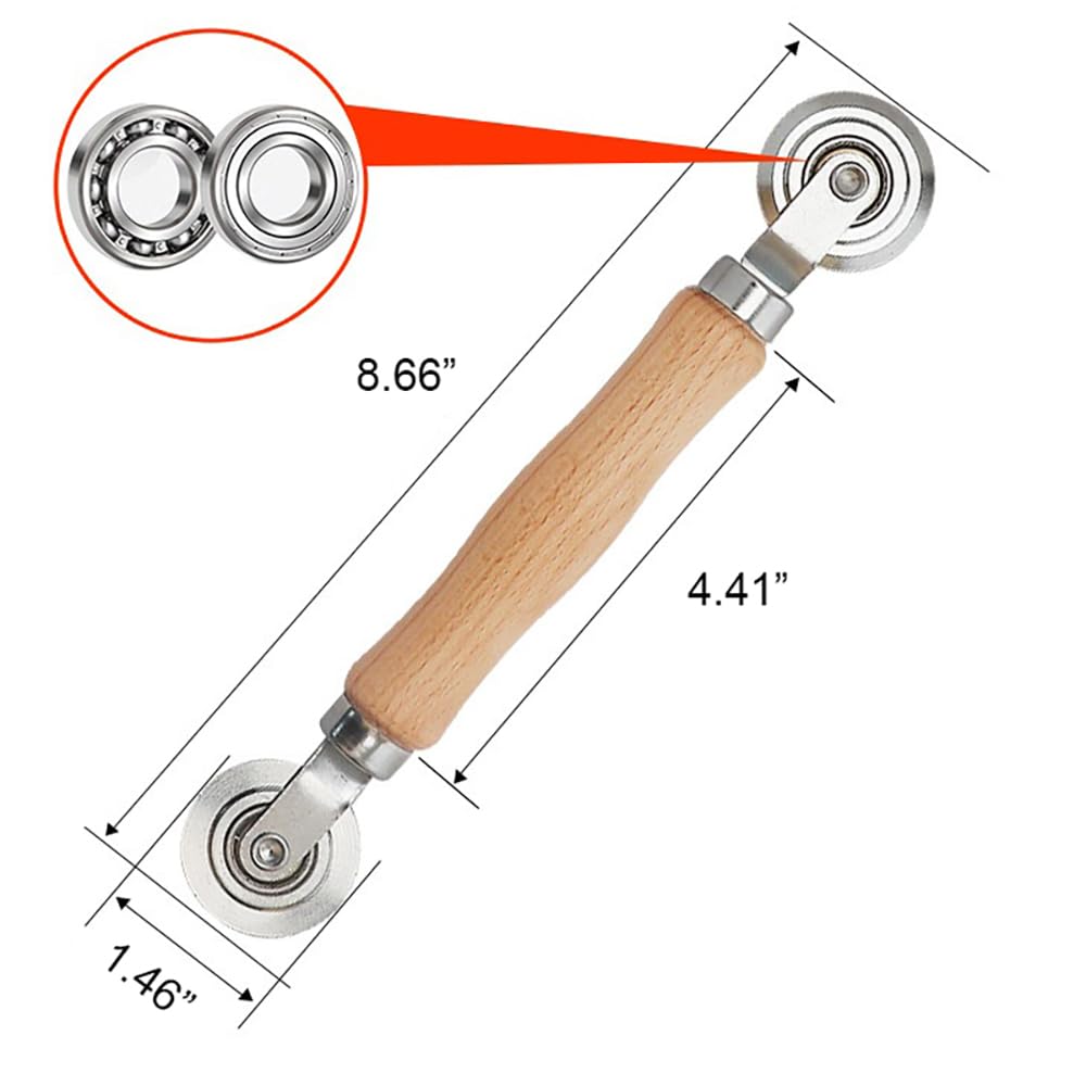 Takelablaze Windows Screen and Screen Door Repair Kit Including Steel/Nylon Roller with Bearing, Spline Removal Hook, Screen Retainer Spline and Screen Clips for Installing Door Window Mesh, 5pcs