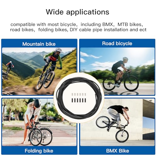 4mm x 3 Meters Bicycle Shift Cable Housing with 12 End Caps