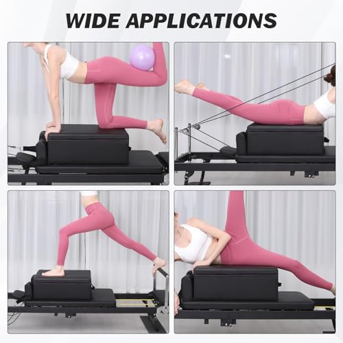 Foldable Pilates Box - Portable Sitting Box with Handles - Black