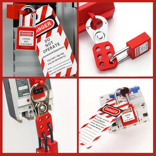 Lockout Tagout Locks Set,Loto Locks Keyed Alike,OSHA Compliant Safety Padlocks 5 pcs for Lock Out Tag Out Kits and Devices