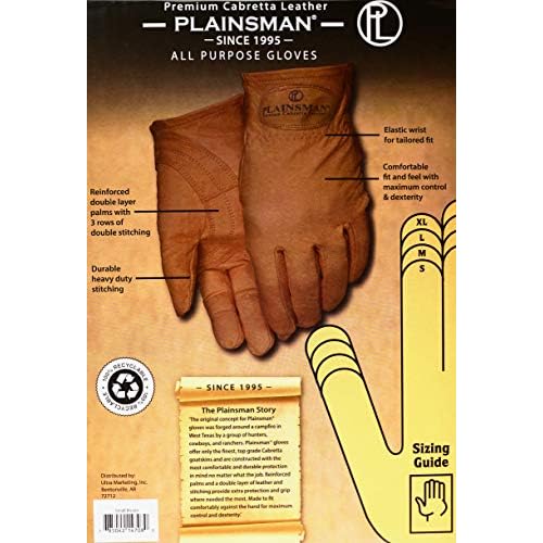 Plainsman Premium Cabretta Leather Gloves (2 Pair, Medium)