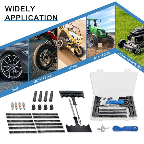 29 PCS Tubeless Tire Repair Kit - Emergency Puncture Tool Set