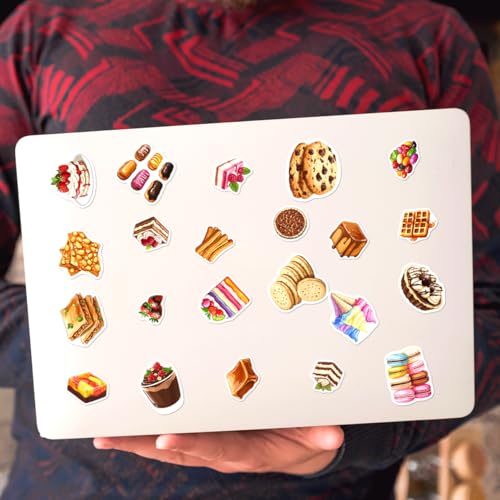 Dessert and Sweets Vinyl Stickers Pack for Food Lovers Students Scrapbook Decoration 108Pcs Car Wall Phone Case Water Bottles Bedroom Hat Hard Bumper Laptop